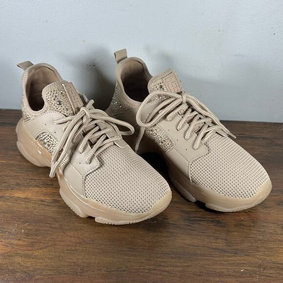 STEVE MADDEN Ganzo Maxima‎ Peach Embelished Chunky Sneakers Womans 9 - Picture 2 of 13